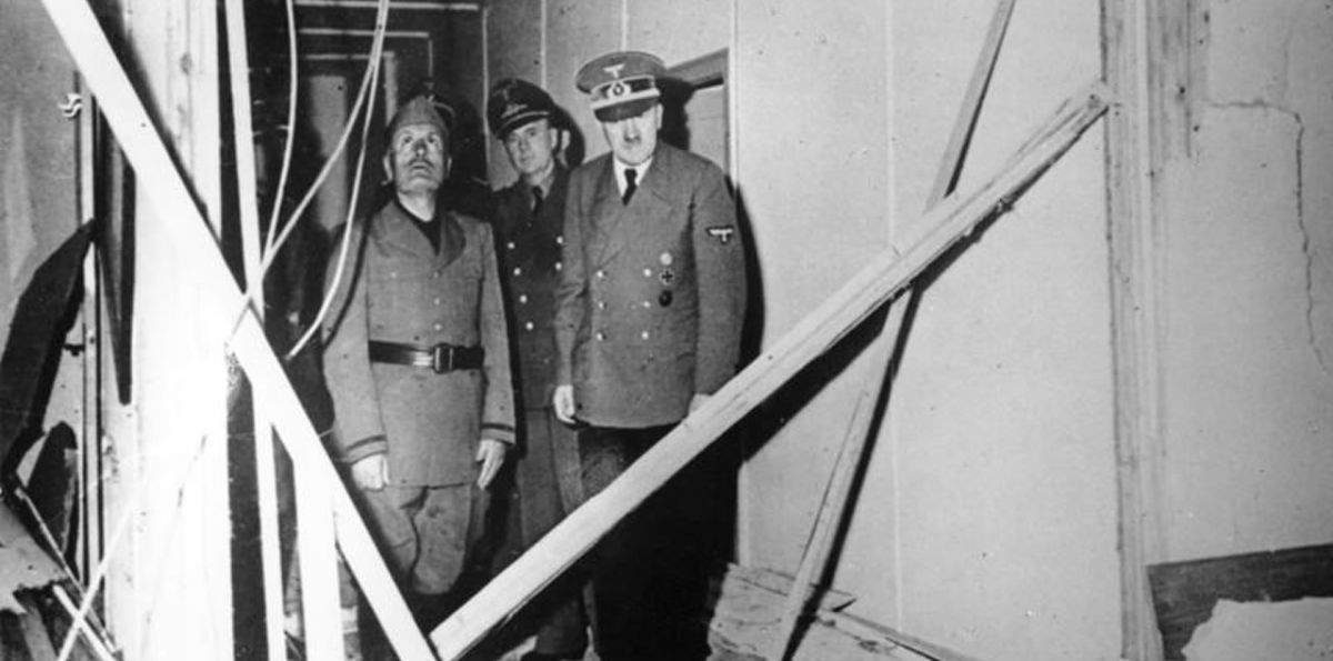 Hitler und Mussolini in der Wolfschanze (20. Juli 1944)
